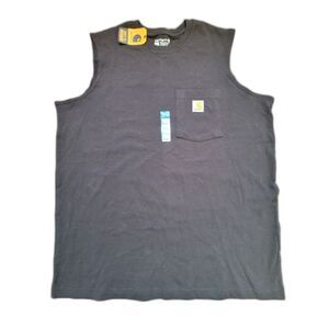 Carhartt Men's Loose Fit Heavyweight Sleeveless Pocket T-Shirt - Charcoal Gray